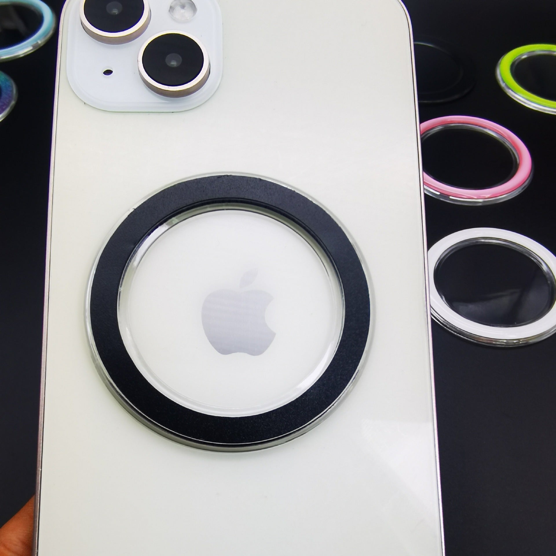 Soporte Magnético Transparente para Teléfono MagSafe con Cargador Inalámbrico