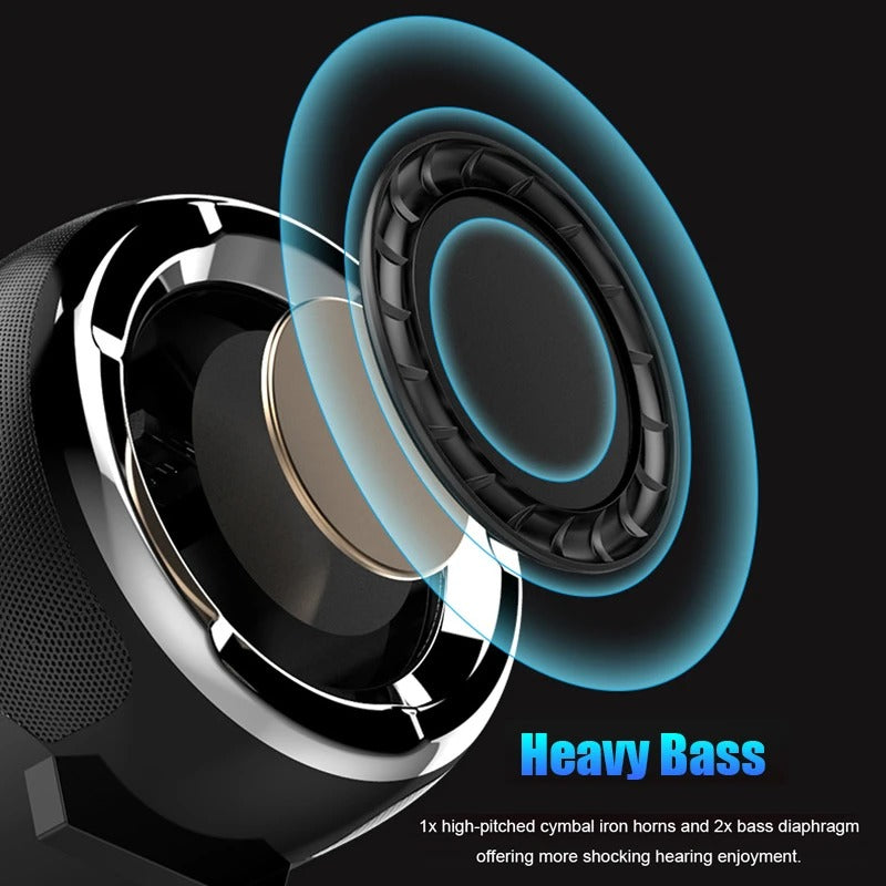 Altavoz Bluetooth Portátil Anticaída con Subwoofer