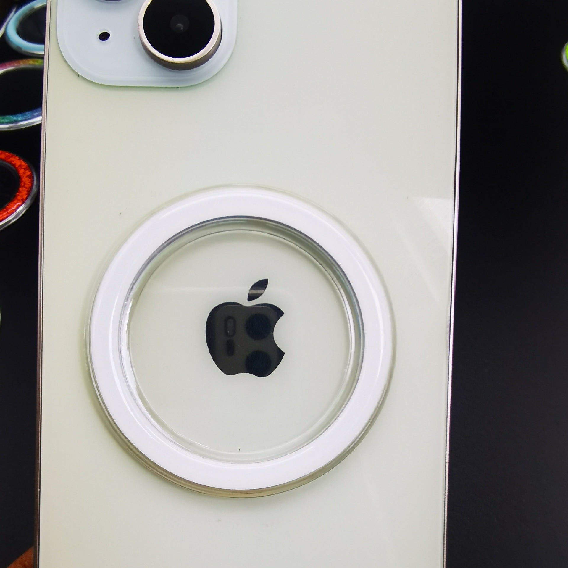 Soporte Magnético Transparente para Teléfono MagSafe con Cargador Inalámbrico