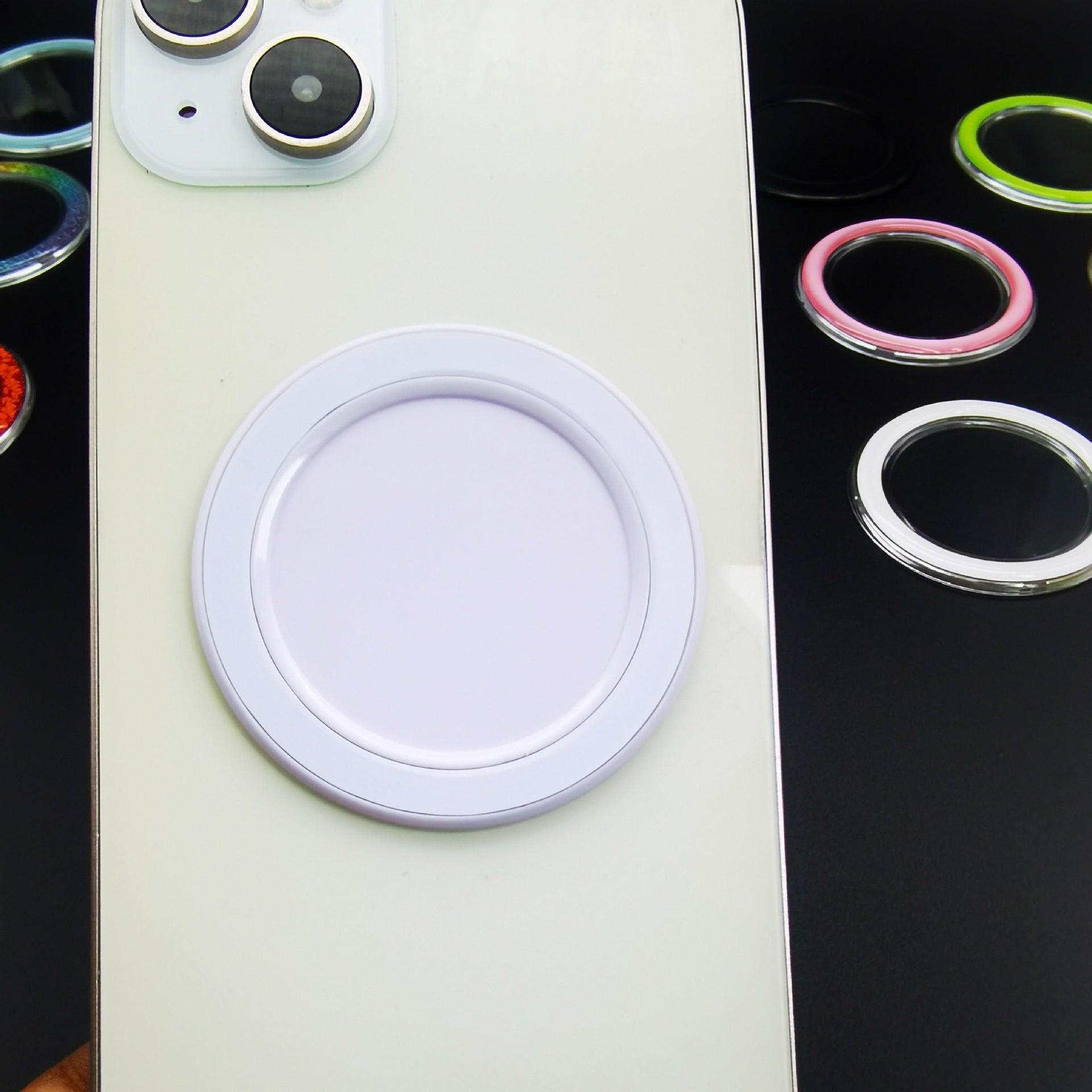 Soporte Magnético Transparente para Teléfono MagSafe con Cargador Inalámbrico
