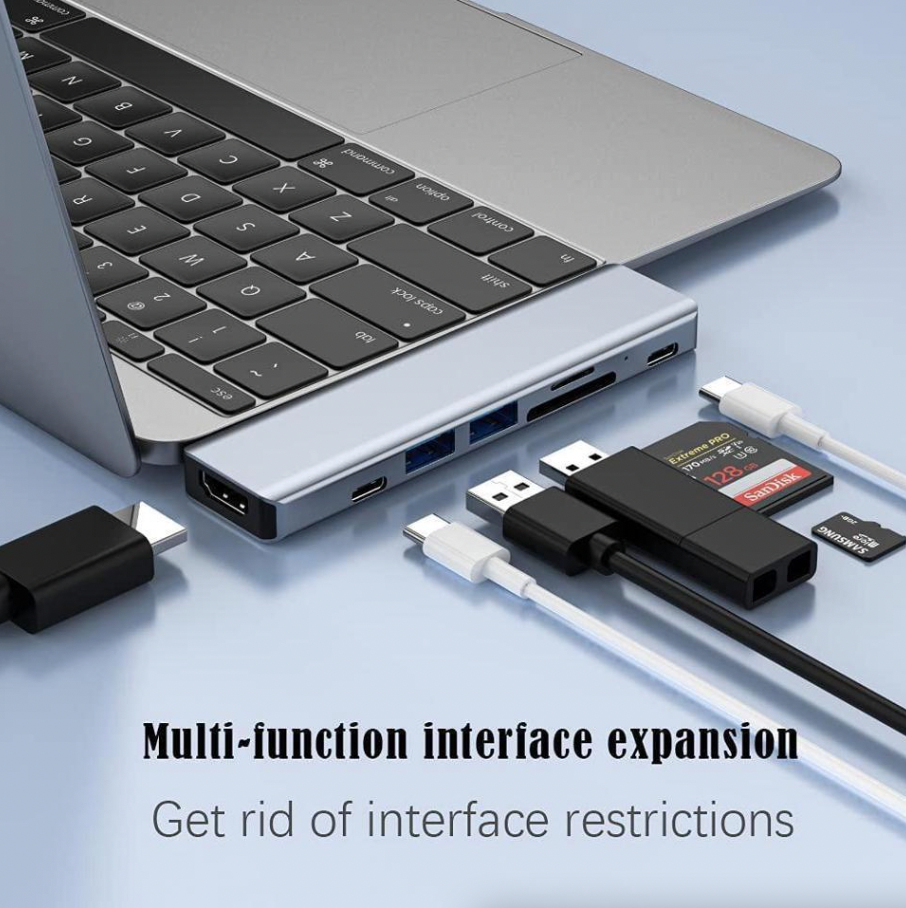 USB-C Multiport Hub for MacBook, Windows/ with 4K HDMI