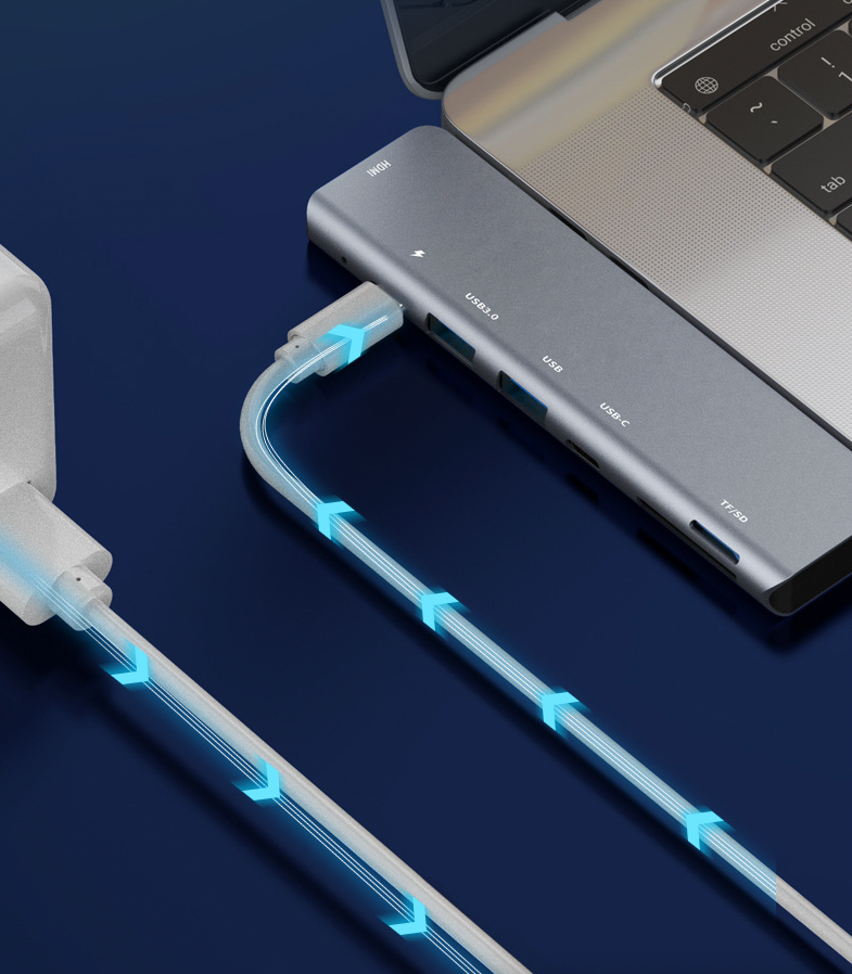 USB-C Multiport Hub for MacBook, Windows/ with 4K HDMI