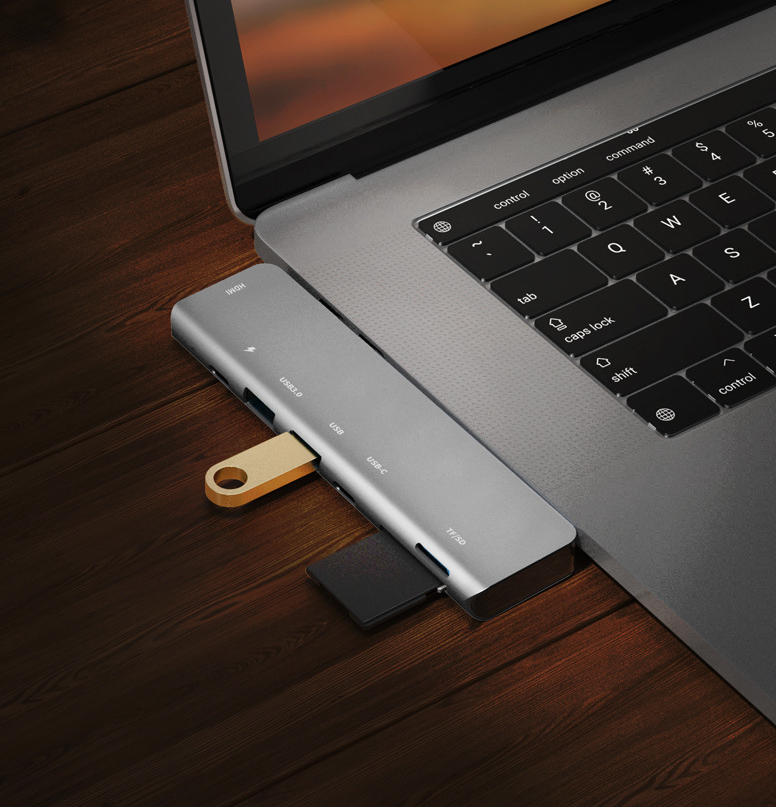 USB-C Multiport Hub for MacBook, Windows/ with 4K HDMI