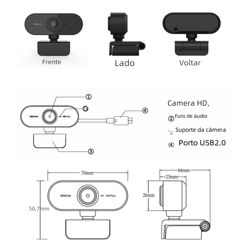 Full HD 1080P USB Webcam for Streaming and Meetings