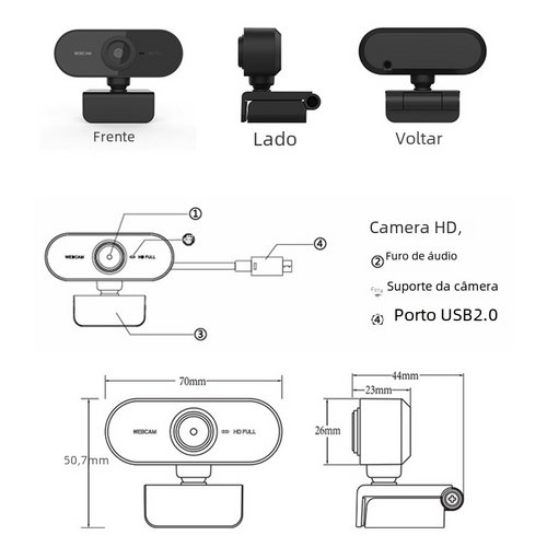 Full HD 1080P USB Webcam for Streaming and Meetings