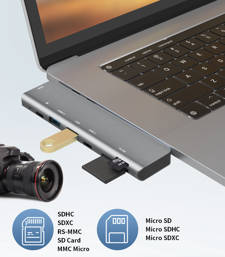 USB-C Multiport Hub for MacBook, Windows/ with 4K HDMI